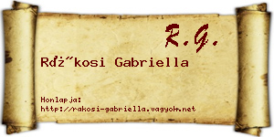 Rákosi Gabriella névjegykártya