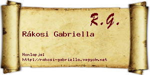 Rákosi Gabriella névjegykártya