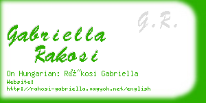 gabriella rakosi business card